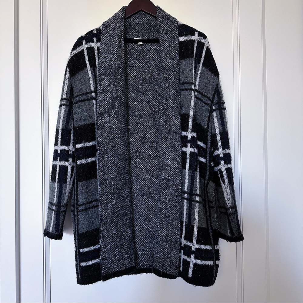 super warm plaid cardigan - Picture 4 of 11